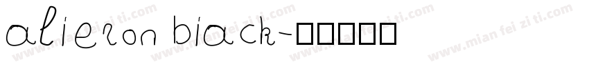 alieron biack字体转换